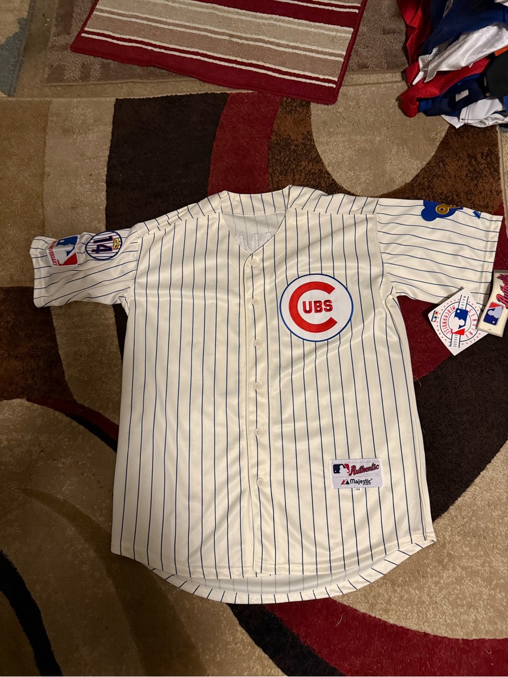 Chicago Cubs baseball jersey NWT vintage player legend Ernie Banks size 44